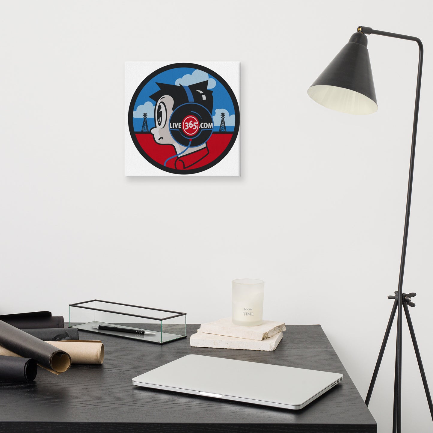 Live365 Retro Headphones Canvas