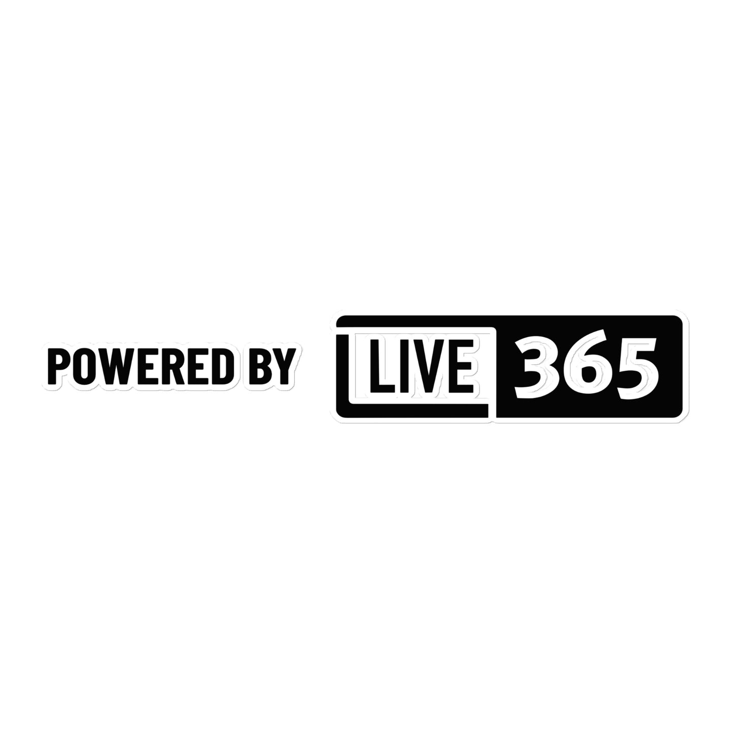 Powered by Live365 Horizontal Sticker