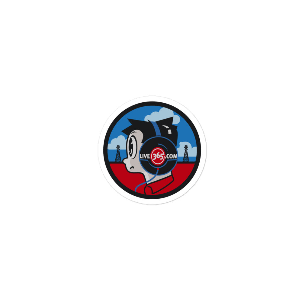 Live365 Retro Headphones Sticker