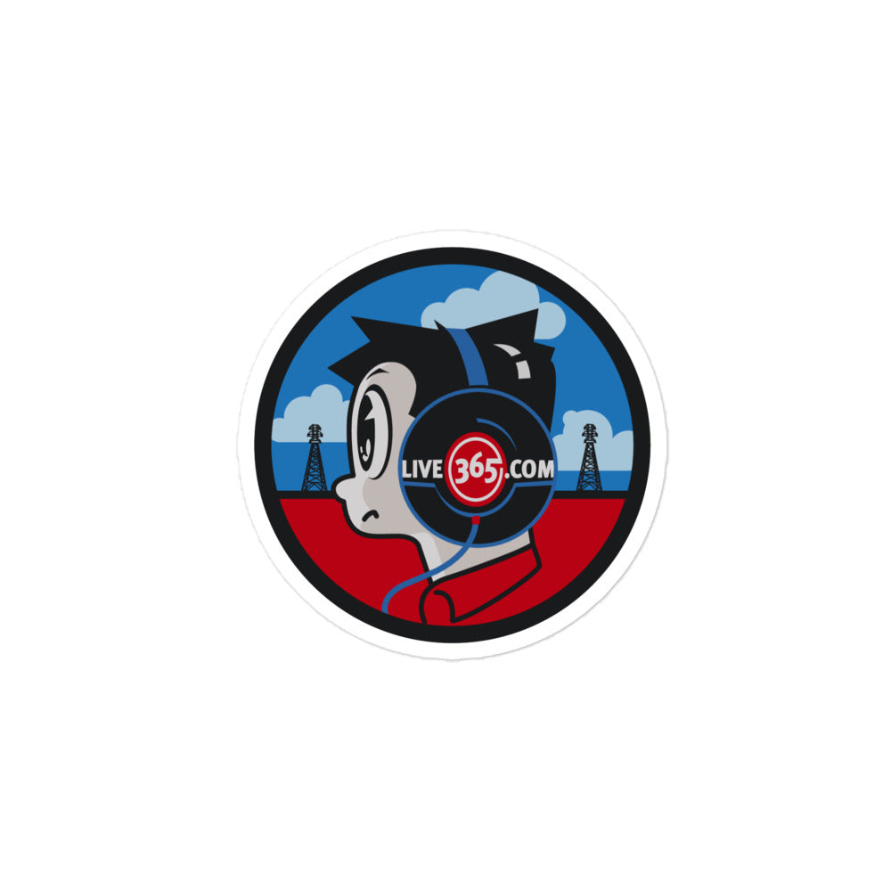 Live365 Retro Headphones Sticker