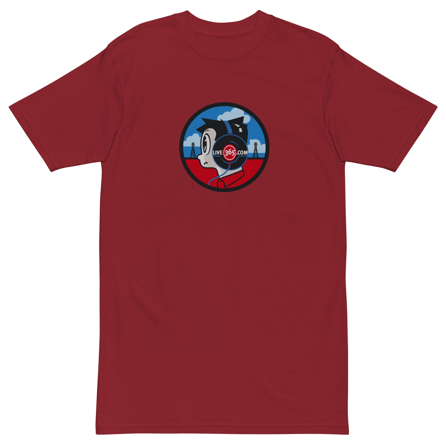 Live365 Retro Headphones Heavyweight Shirt