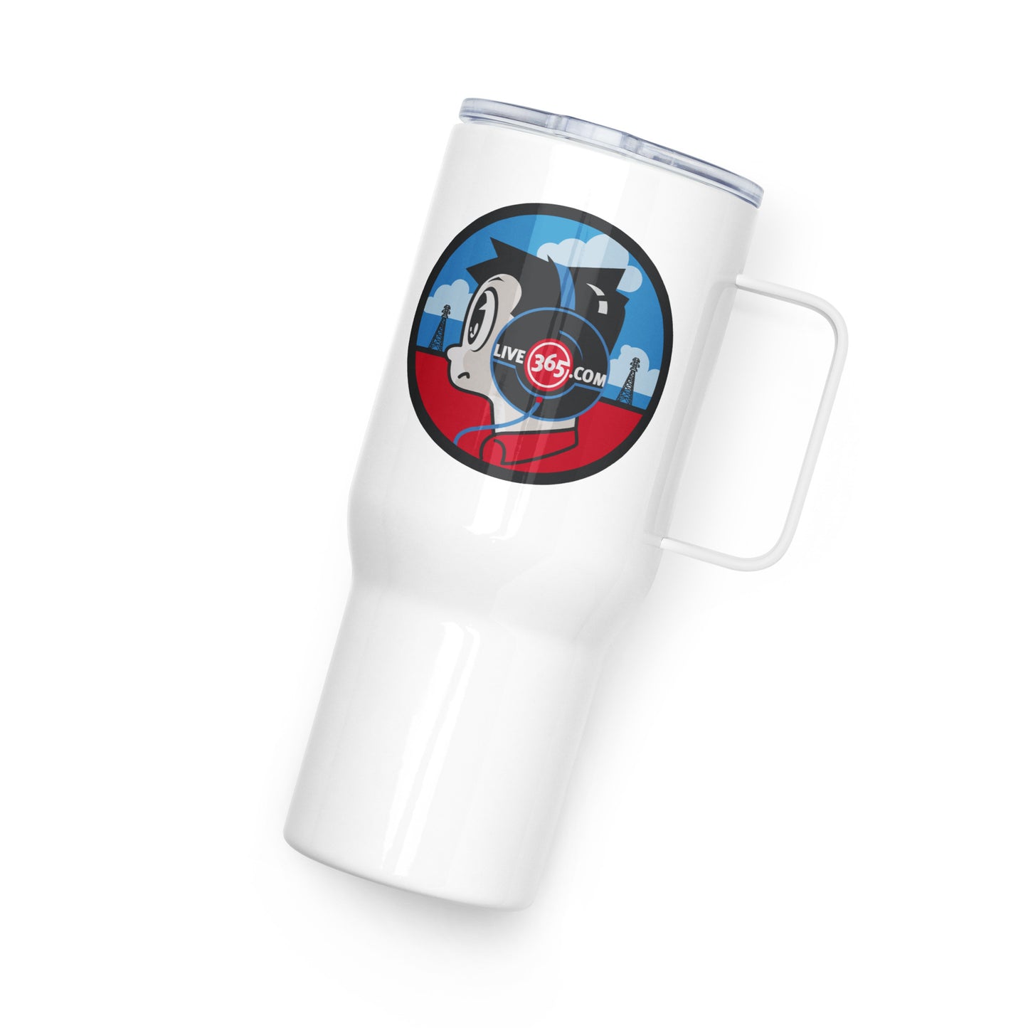 Live365 Retro Headphones Travel Mug