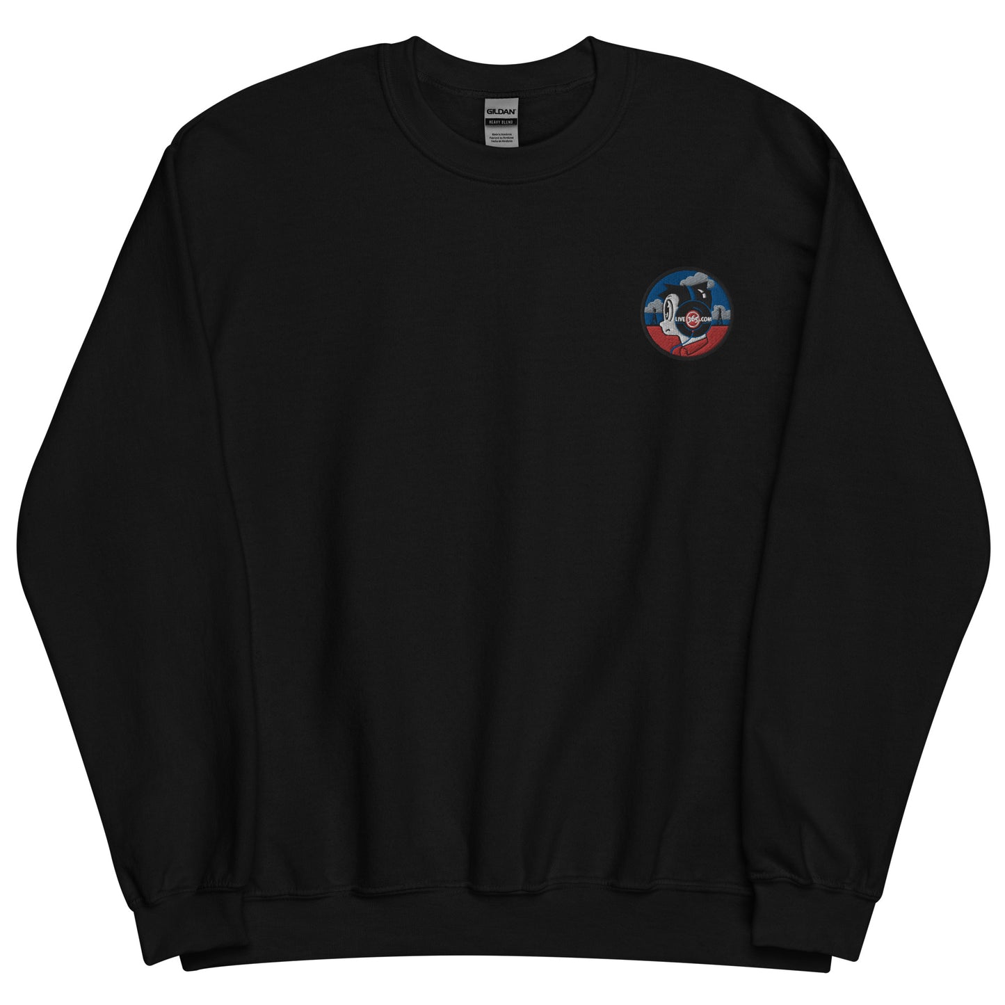 Live365 Embroidered Retro Headphones Crewneck