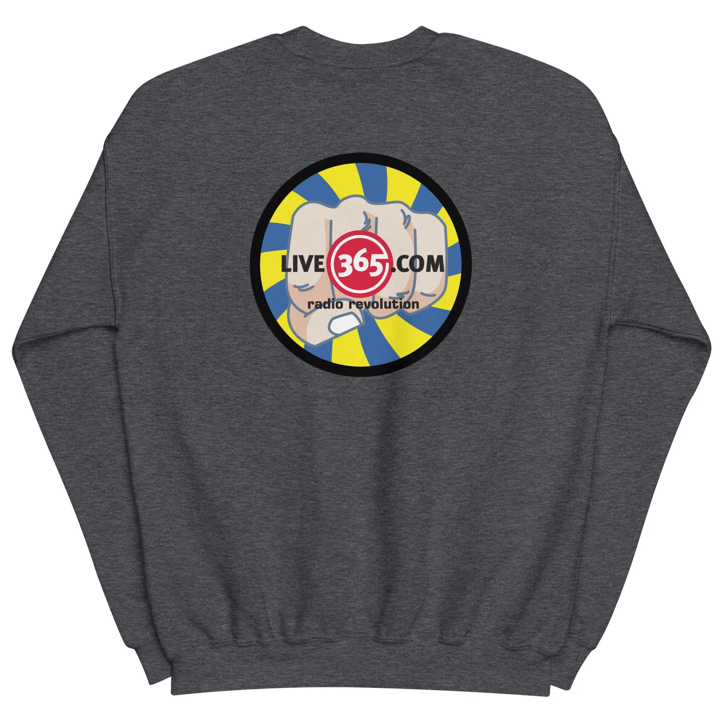 Live365 Crewneck with Retro Logo Back