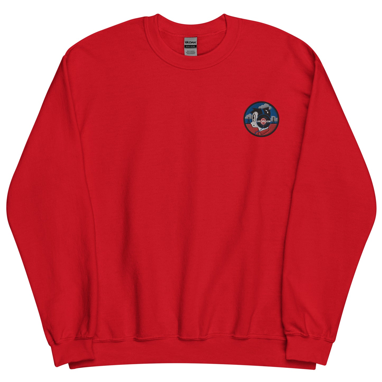 Live365 Embroidered Retro Headphones Crewneck