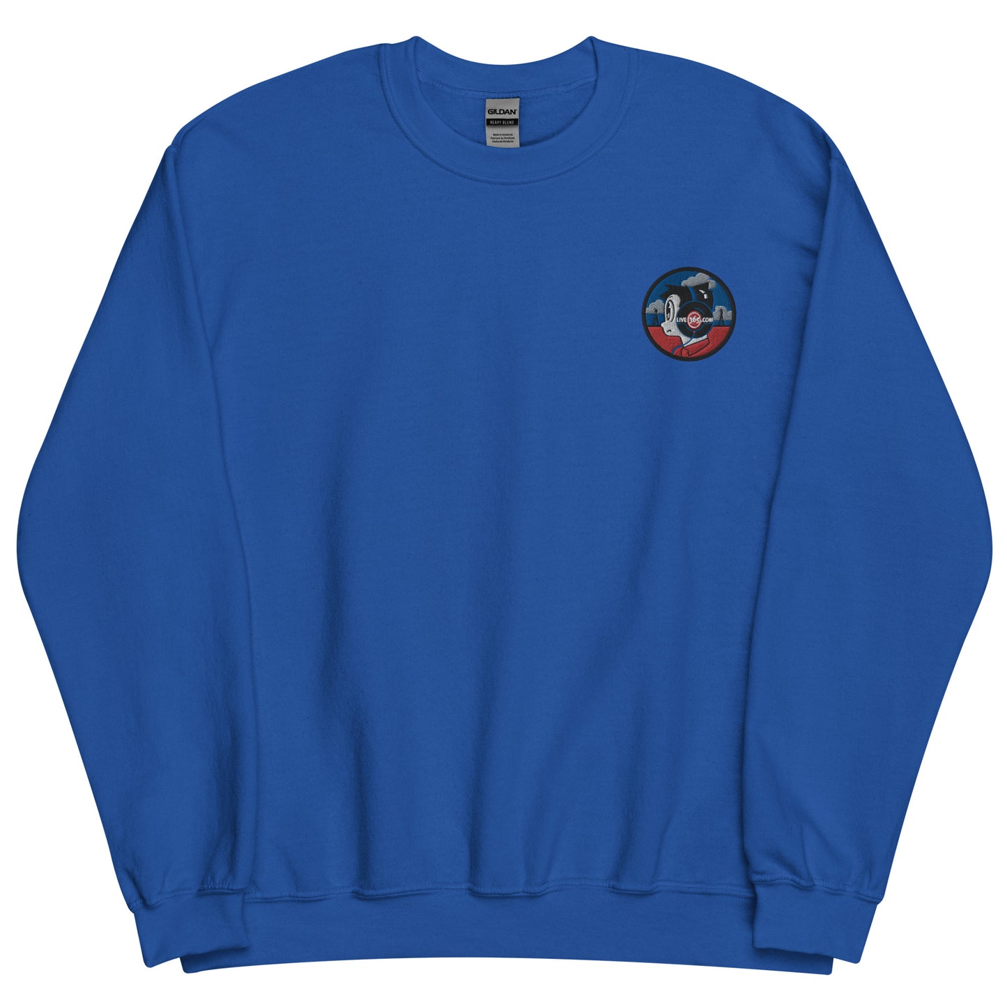 Live365 Embroidered Retro Headphones Crewneck