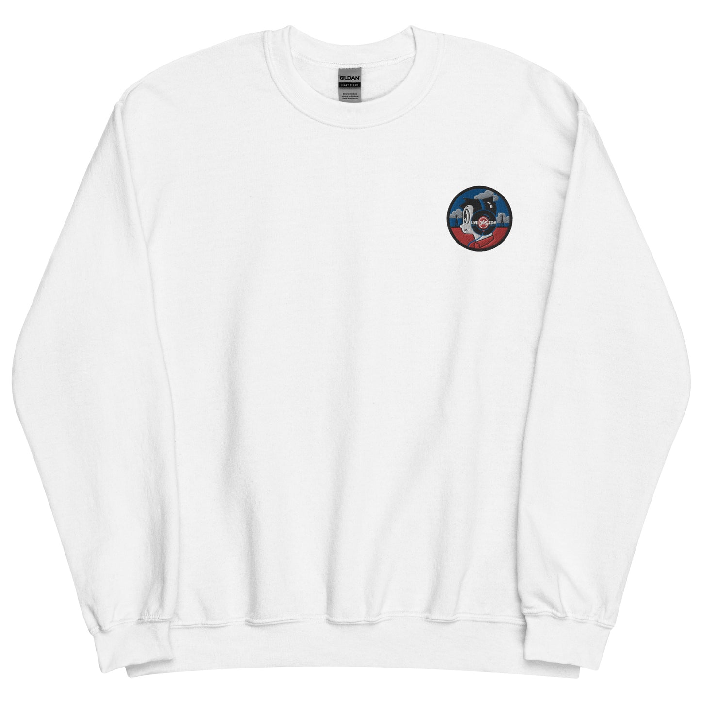 Live365 Embroidered Retro Headphones Crewneck