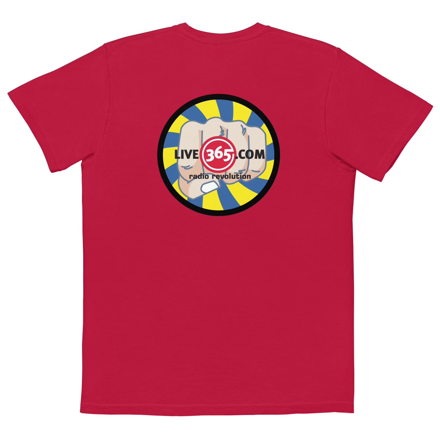 Live365 Pocket T-Shirt with Retro Logo Back