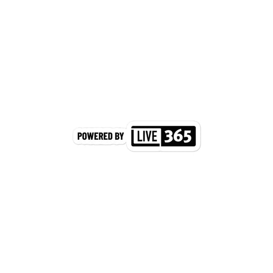 Powered by Live365 Horizontal Sticker