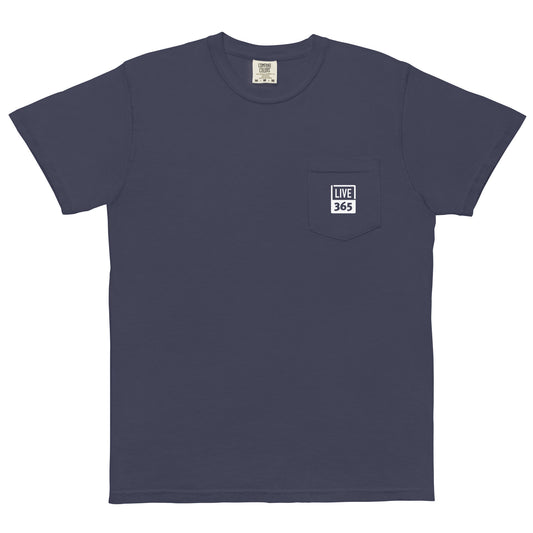 Live365 Pocket T-Shirt with Retro Logo Back